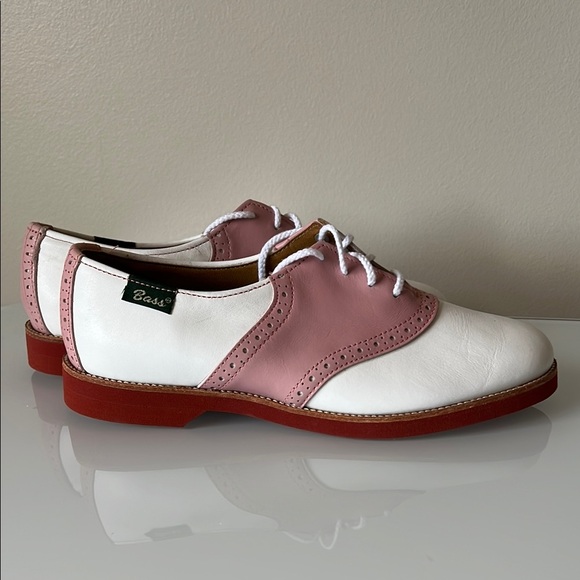 G.H. Bass & Co. Shoes - G.H. Bass & Co. Pink and White Loafers/Oxfords/Saddle Shoes.